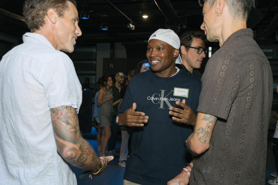 A group in conversation